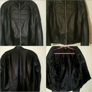 Superman Leather Motorcycle Jacket